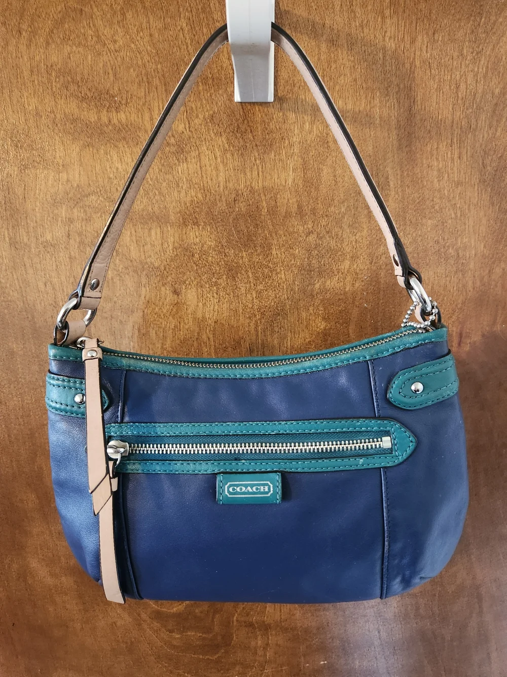 Coach Daisy Spectator Blue Teal Leather Crossbody Bag F23951